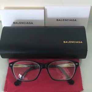 Balenciaga eyeglasses frame, Blue, original case and authenticity cards